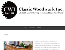 Tablet Screenshot of classicwoodwork.net